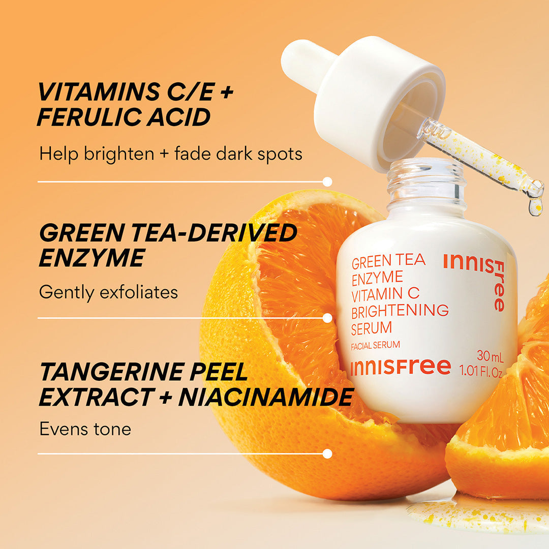 Green Tea Enzyme Vitamin C Brightening Serum – Best for Glowing Skin